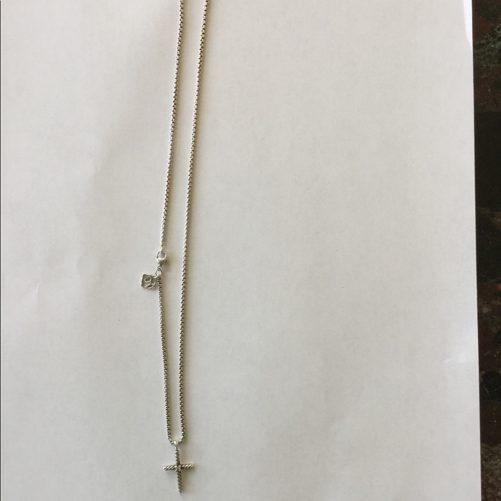 David yurman cross necklace with diamond